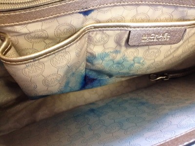 stain in handbag